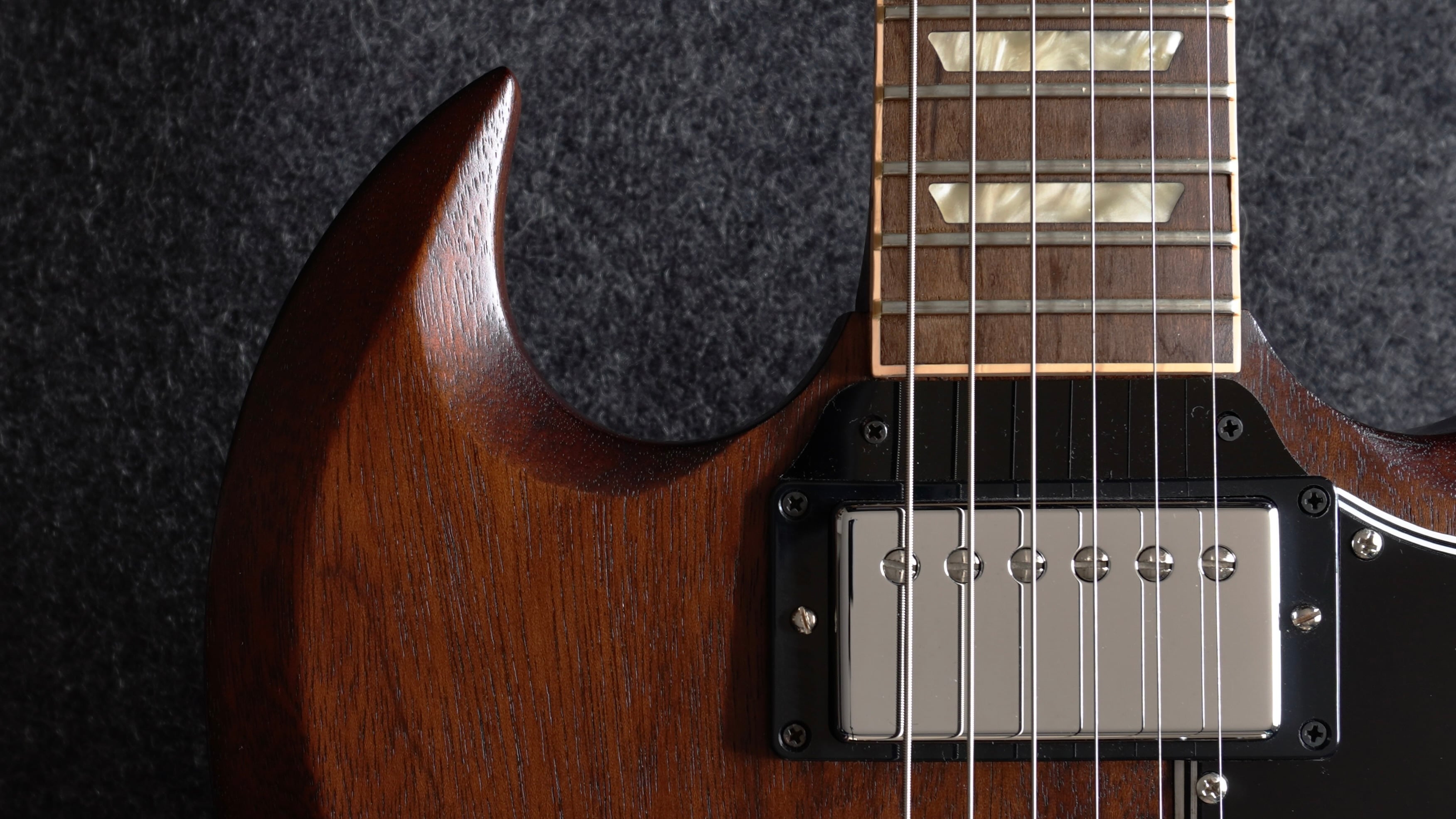 A guitar on a workbench